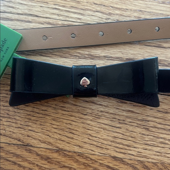 New With Tags Kate Spade Black Bow Belt Size Small - Picture 2 of 9